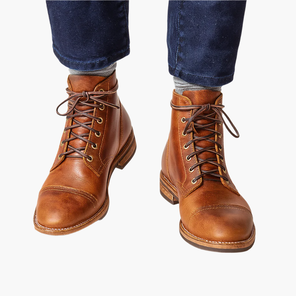 Men's Classic Lace-Up Dress Boots for Versatile Everyday and Office Style