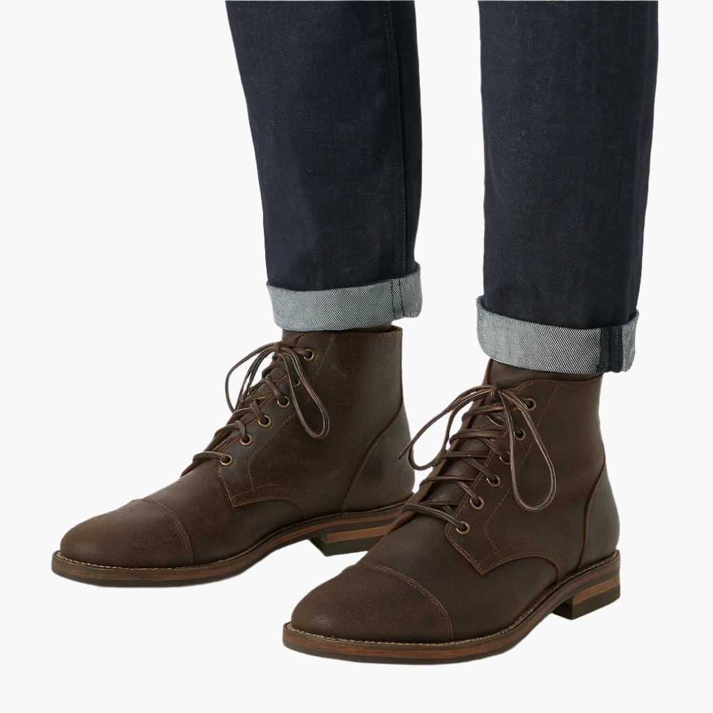 Men's Classic Lace-Up Dress Boots for Versatile Everyday and Office Style
