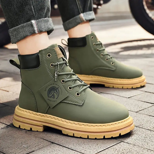 Men's Outdoor Combat Boots – Rugged Lace-Up Work and Adventure Style