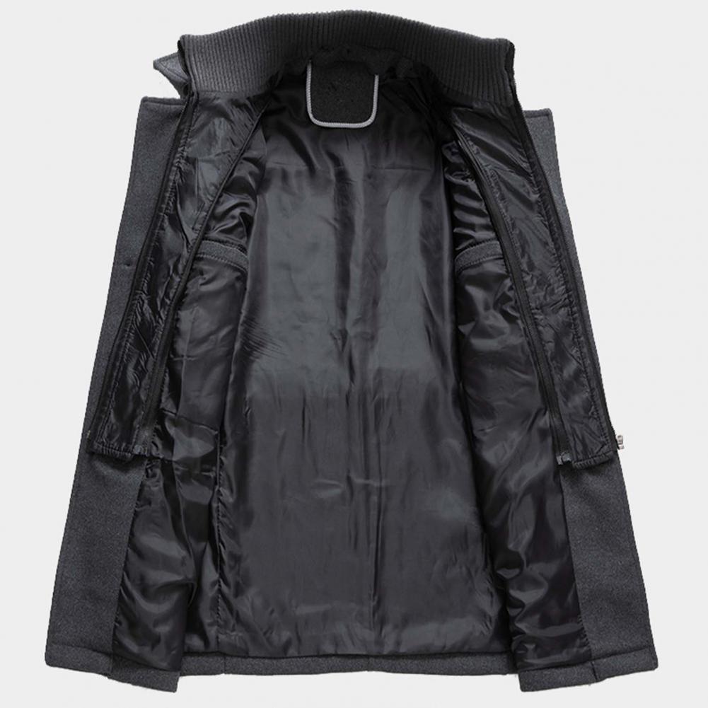 Men's Double-Layer Winter Coat – Elegant Slim Fit Overcoat for Business and Everyday Wear