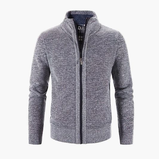 Men's Zip-Up Cardigan Sweater Classic Style for Everyday and Office