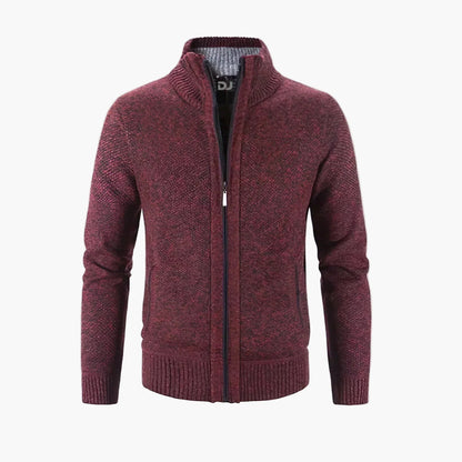 Men's Zip-Up Cardigan Sweater Classic Style for Everyday and Office