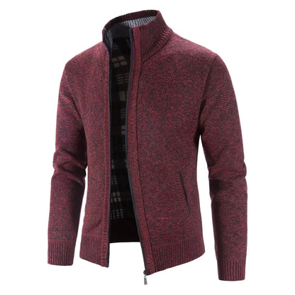 Men's Zip-Up Cardigan Sweater Classic Style for Everyday and Office