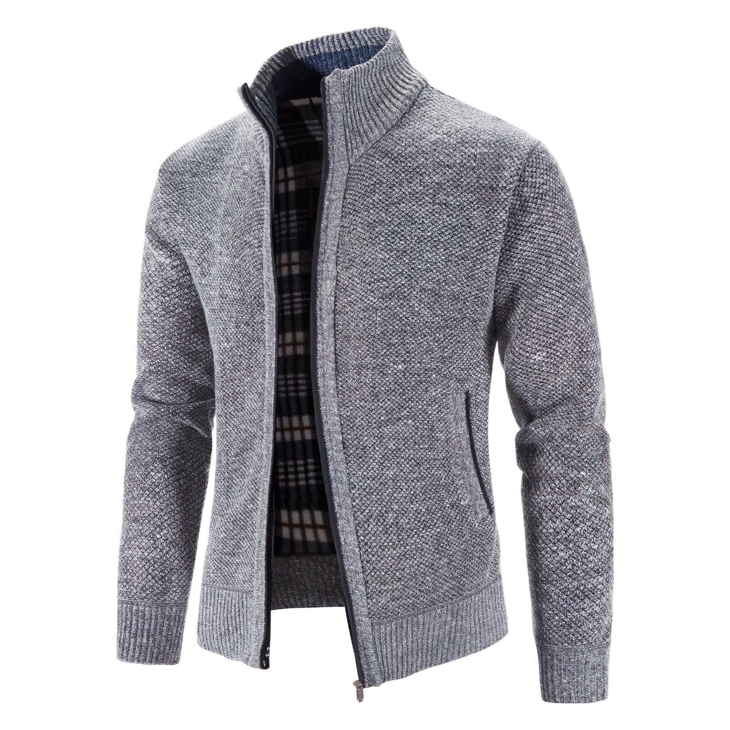 Men's Zip-Up Cardigan Sweater Classic Style for Everyday and Office