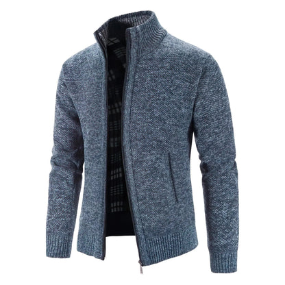 Men's Zip-Up Cardigan Sweater Classic Style for Everyday and Office