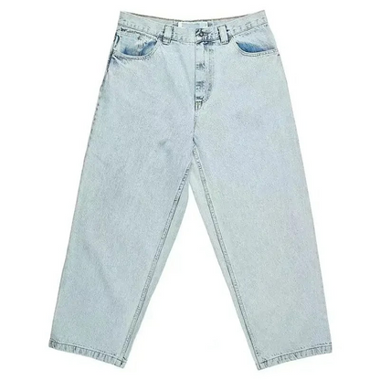 Men's Baggy Wide Fit Jeans for Urban Streetwear and Skateboarding