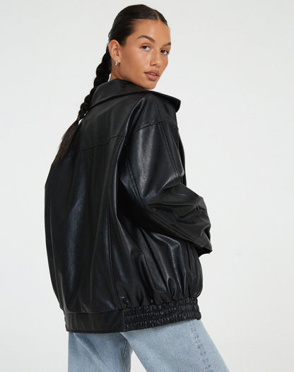 Women's Oversized Trendy Bomber Jacket for Urban Street Style