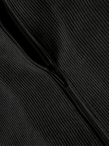 Men's Classic Stand Collar Corduroy Winter Jacket with Warm Lining - Urban Casual Style