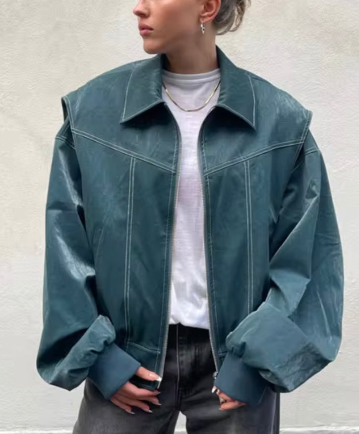 Women's Oversized Bomber Jacket Streetwear Style for Casual and Urban Outfits