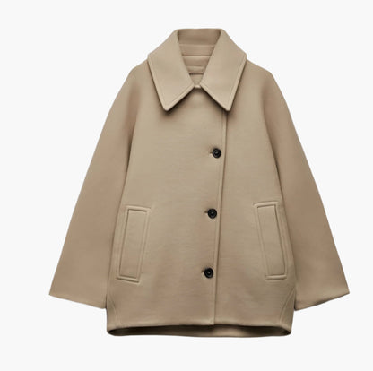 Women's Oversized Boxy Fit Coat – Modern Urban Style for Autumn and Winter
