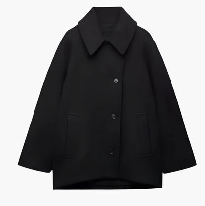Women's Oversized Boxy Fit Coat – Modern Urban Style for Autumn and Winter