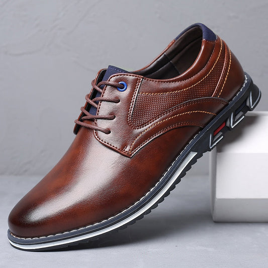Men's Orthopedic Business Dress Shoes – Classic Lace-Up Office and Formal Style