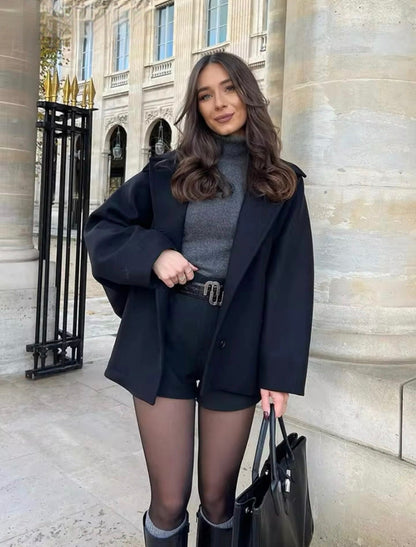 Women's Oversized Boxy Fit Coat – Modern Urban Style for Autumn and Winter