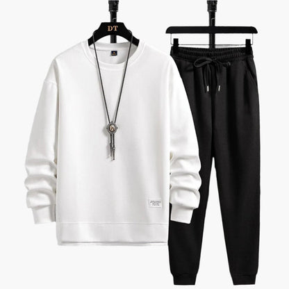 Men's Modern Jogger Set Relaxed Fit Sweatshirt and Pants Loungewear Outfit