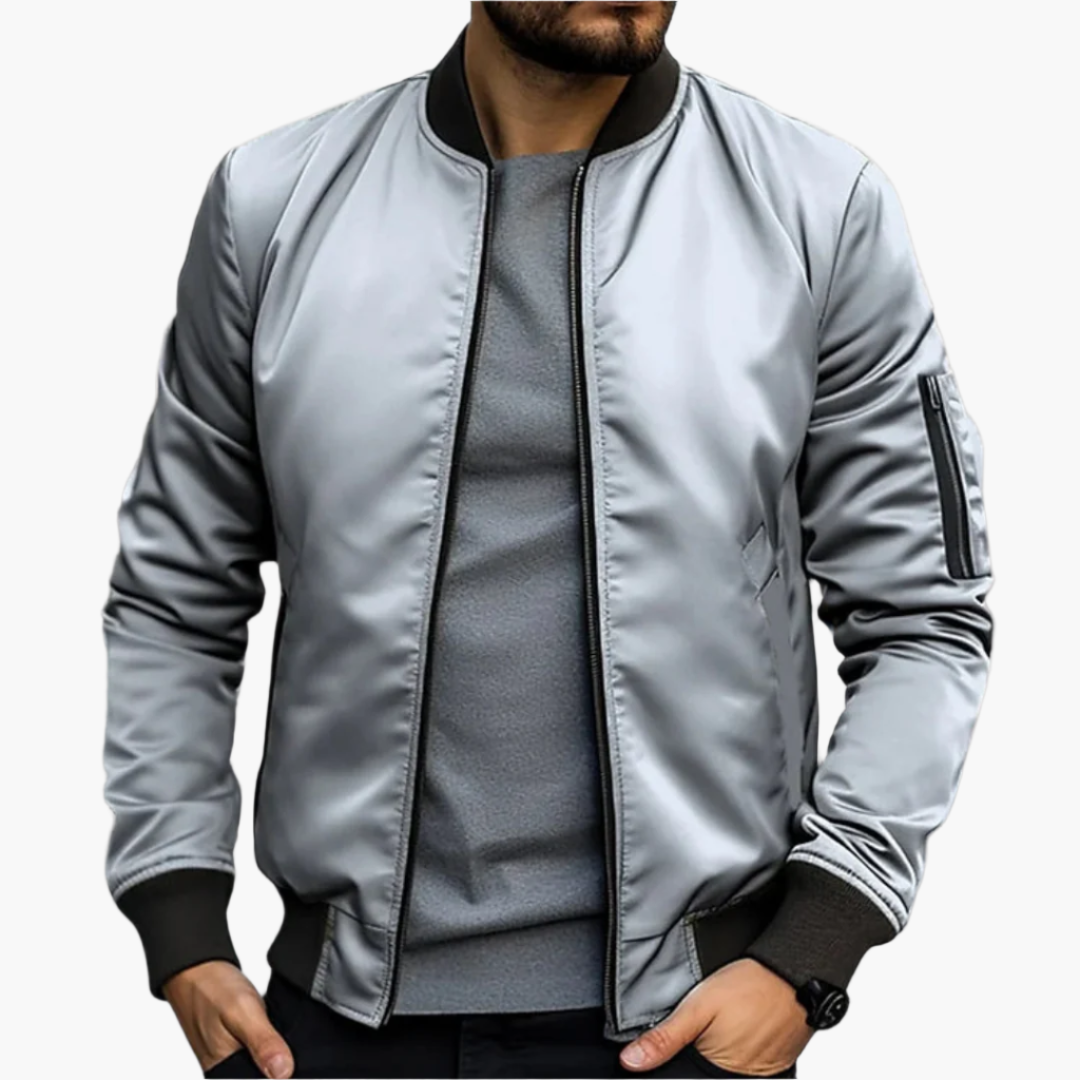 Men's Modern Bomber Jacket – Casual Urban Transitional Style
