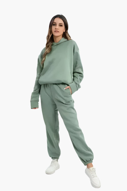 Women's Oversized Hoodie and Jogger Set – Casual Winter Loungewear Two-Piece Outfit