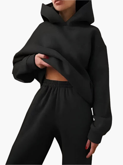 Women's Oversized Hoodie and Jogger Set – Casual Winter Loungewear Two-Piece Outfit