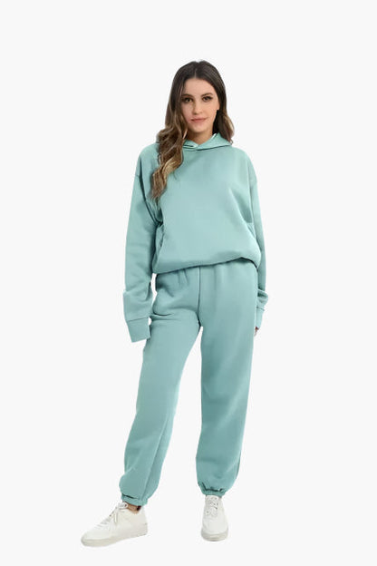 Women's Oversized Hoodie and Jogger Set – Casual Winter Loungewear Two-Piece Outfit