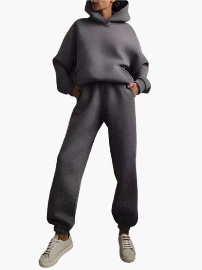Women's Oversized Hoodie and Jogger Set – Casual Winter Loungewear Two-Piece Outfit