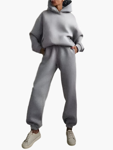 Women's Oversized Hoodie and Jogger Set – Casual Winter Loungewear Two-Piece Outfit