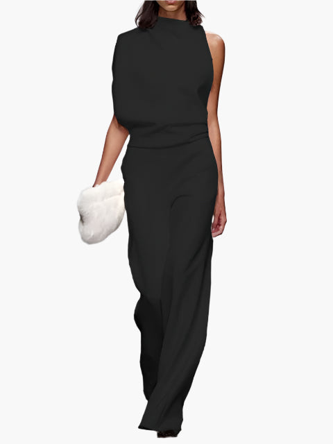 Women's Elegant Wide-Leg Jumpsuit Sleeveless Office & Event Style
