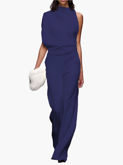 Women's Elegant Wide-Leg Jumpsuit Sleeveless Office & Event Style