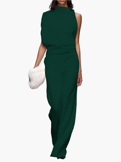 Women's Elegant Wide-Leg Jumpsuit Sleeveless Office & Event Style