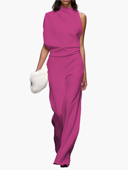 Women's Elegant Wide-Leg Jumpsuit Sleeveless Office & Event Style