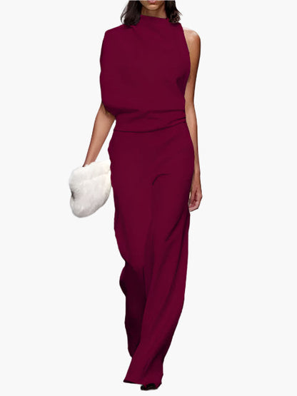 Women's Elegant Wide-Leg Jumpsuit Sleeveless Office & Event Style