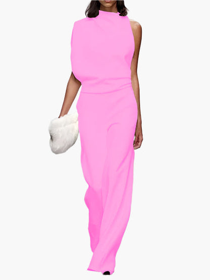 Women's Elegant Wide-Leg Jumpsuit Sleeveless Office & Event Style
