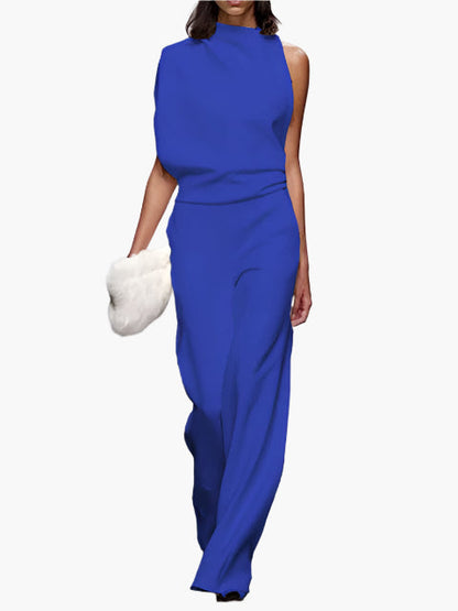 Women's Elegant Wide-Leg Jumpsuit Sleeveless Office & Event Style