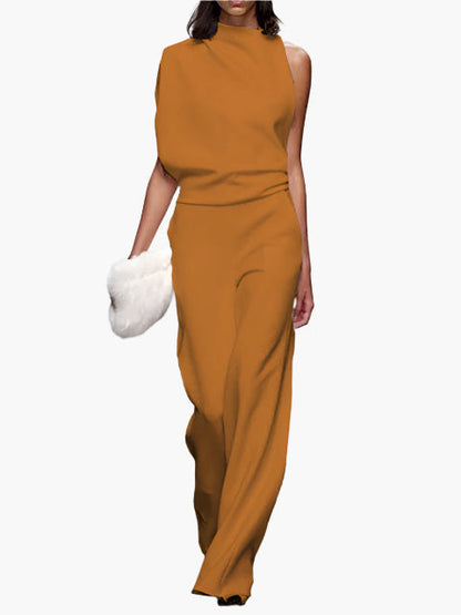 Women's Elegant Wide-Leg Jumpsuit Sleeveless Office & Event Style