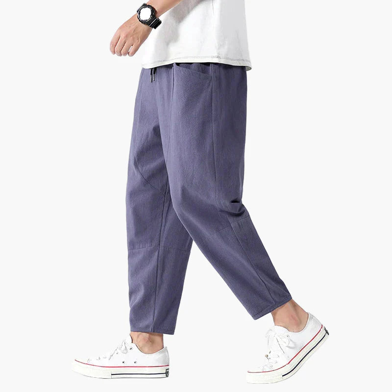 Men's Relaxed Fit Cropped Summer Pants Casual Urban Style