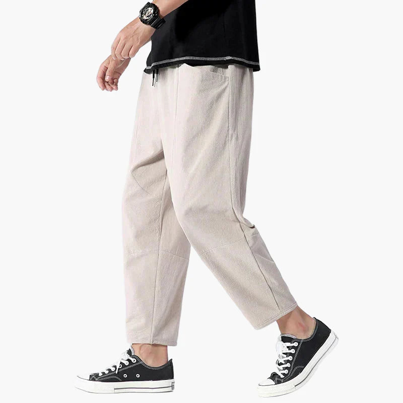 Men's Relaxed Fit Cropped Summer Pants Casual Urban Style