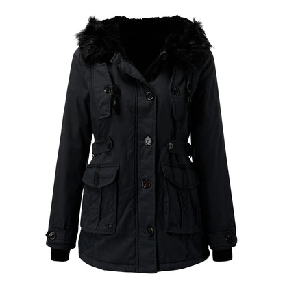 Women's Winter Parka with Faux Fur Hood – Urban Style Warm Outdoor Jacket