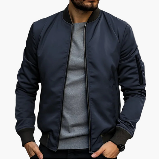 Men's Modern Bomber Jacket – Casual Urban Transitional Style