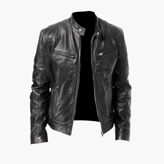 Men's Biker Style Versatile Fashion Jacket for Everyday and Transitional Wear