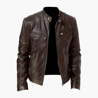 Men's Biker Style Versatile Fashion Jacket for Everyday and Transitional Wear