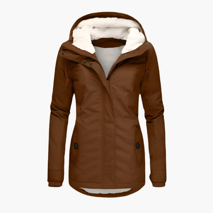 Women's Winter Parka Jacket with Hood - Stylish Long Waterproof Coat for Cold Weather