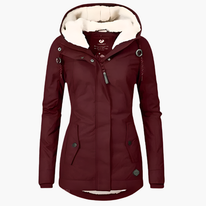 Women's Winter Parka Jacket with Hood - Stylish Long Waterproof Coat for Cold Weather