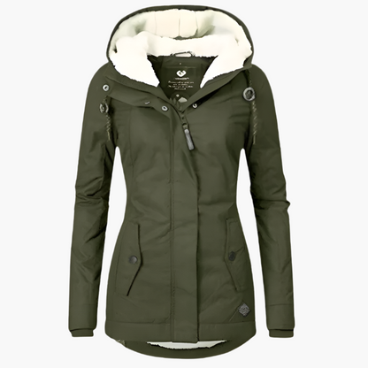 Women's Winter Parka Jacket with Hood - Stylish Long Waterproof Coat for Cold Weather