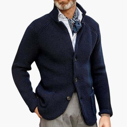 Men's Classic Button-Up Knit Cardigan – Timeless Business & Casual Style