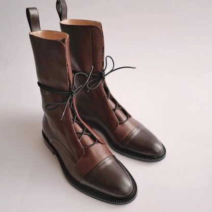 Women's Classic Lace-Up City Boots – Timeless Everyday & Office Style
