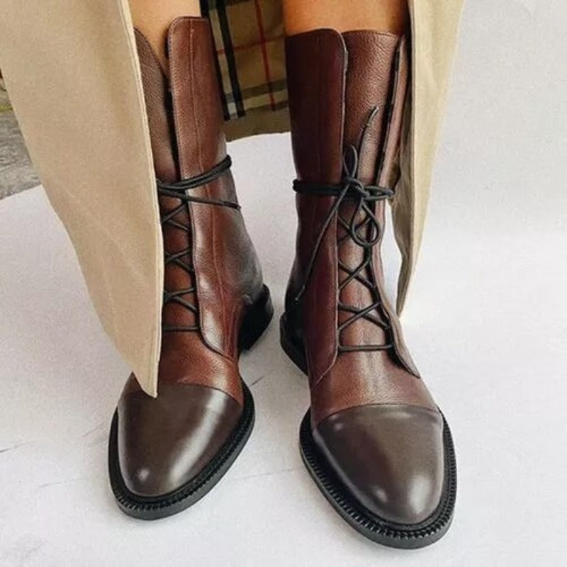 Women's Classic Lace-Up City Boots – Timeless Everyday & Office Style