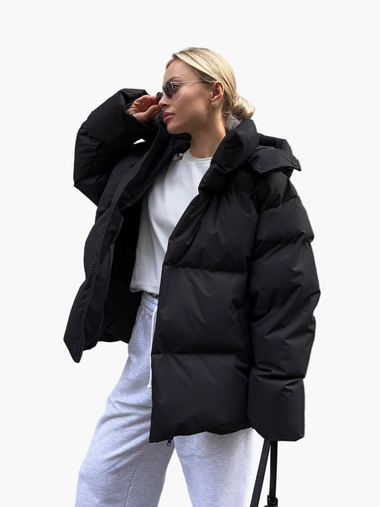 Women's Winter Puffer Jacket, Modern Relaxed Fit, Stylish Warm Outerwear