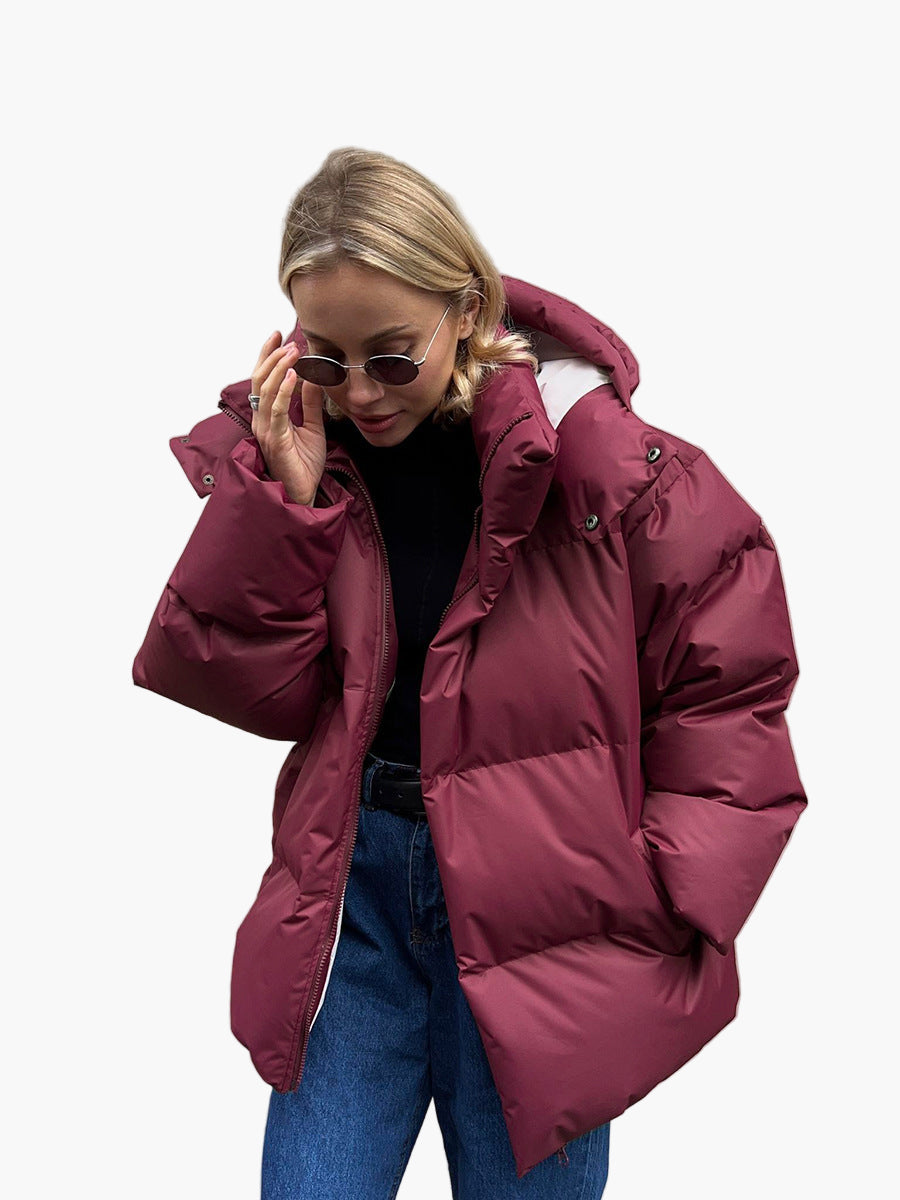 Women's Winter Puffer Jacket, Modern Relaxed Fit, Stylish Warm Outerwear