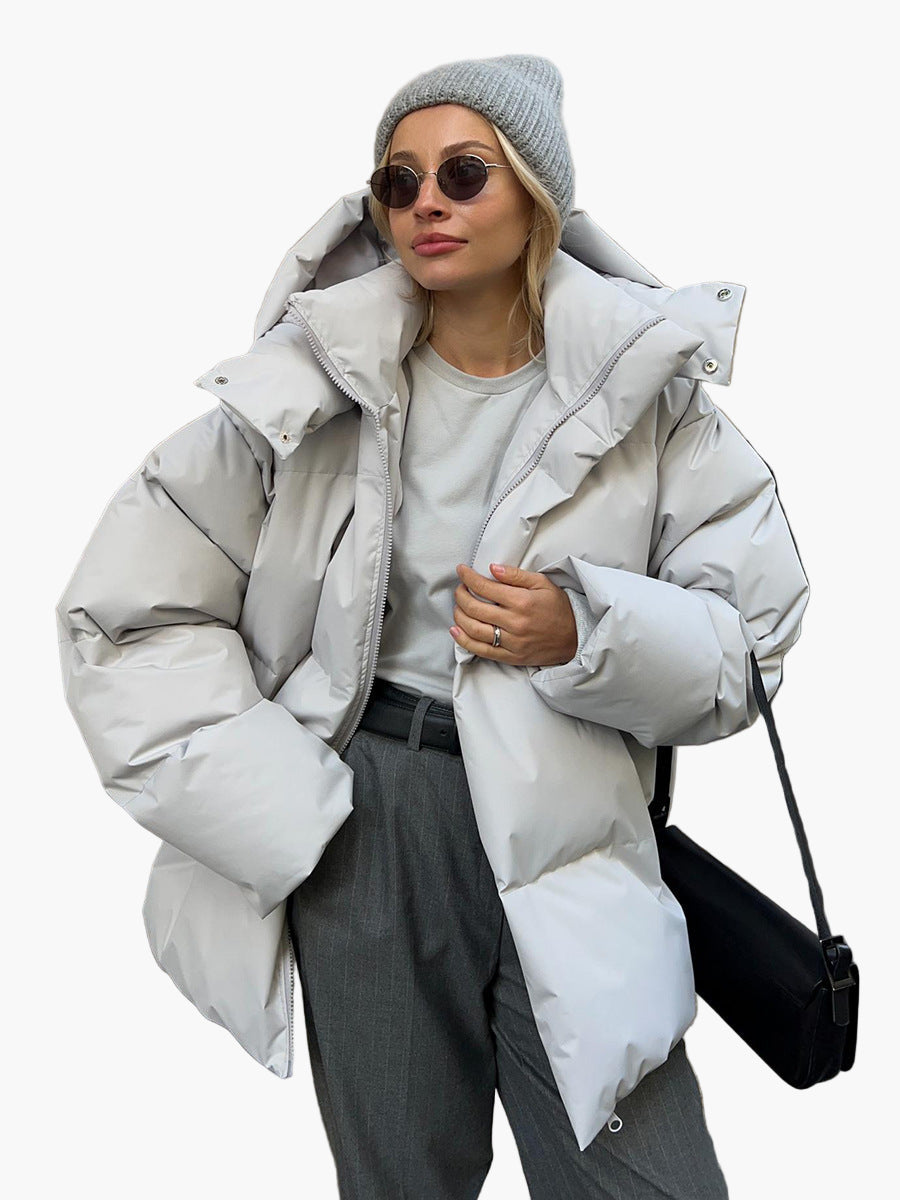 Women's Winter Puffer Jacket, Modern Relaxed Fit, Stylish Warm Outerwear