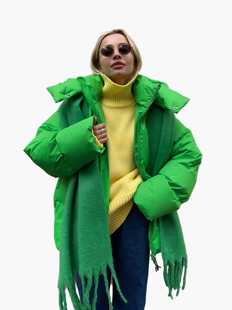 Women's Winter Puffer Jacket, Modern Relaxed Fit, Stylish Warm Outerwear