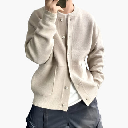 Men's Casual Button-Front Cardigan Relaxed Fit Everyday Wear