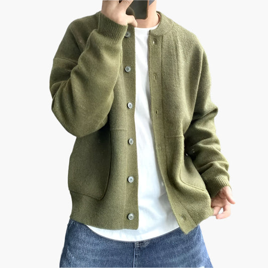 Men's Casual Button-Front Cardigan Relaxed Fit Everyday Wear